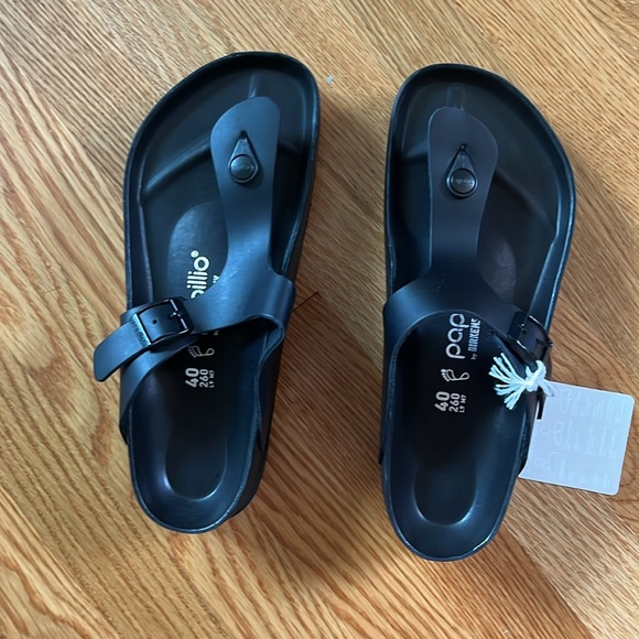 Birkenstock Gizeh PAP Flex Platform Leather Sandals Size 9 NWT - Picture 14 of 16